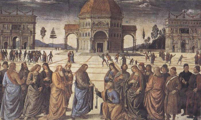 Sandro Botticelli Pietro Perugino,Consigning the Keys (mk36)